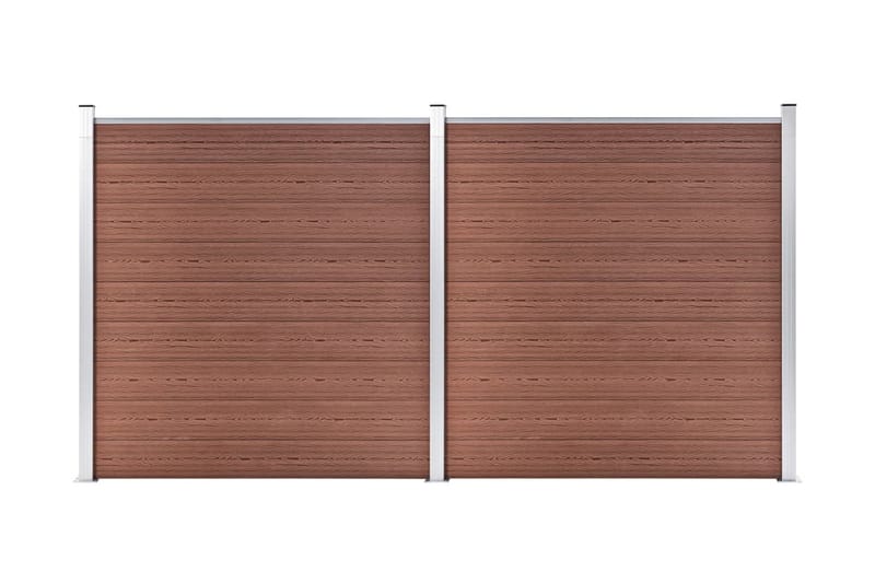 Puutarha-aita WPC 353x186 cm ruskea - Ruskea - Talo & remontointi - Näkösuojat & aitaukset - Aita - Puuaita