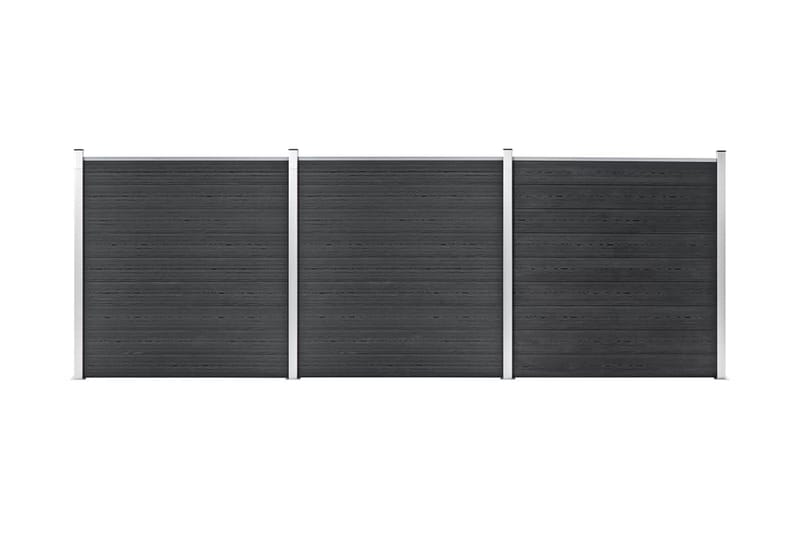 Puutarha-aita WPC 526x186 cm harmaa - Harmaa - Talo & remontointi - Näkösuojat & aitaukset - Aita - Puuaita