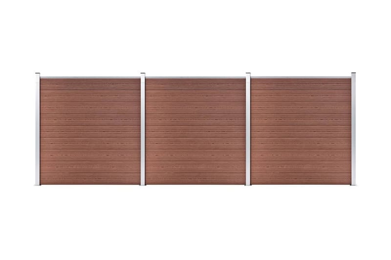 Puutarha-aita WPC 526x186 cm ruskea - Ruskea - Talo & remontointi - Näkösuojat & aitaukset - Aita - Puuaita