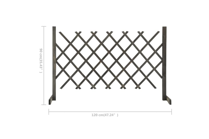 Puutarhan säleikköaita harmaa 120x90 cm täysi kuusi - Harmaa - Talo & remontointi - Näkösuojat & aitaukset - Aita - Puuaita
