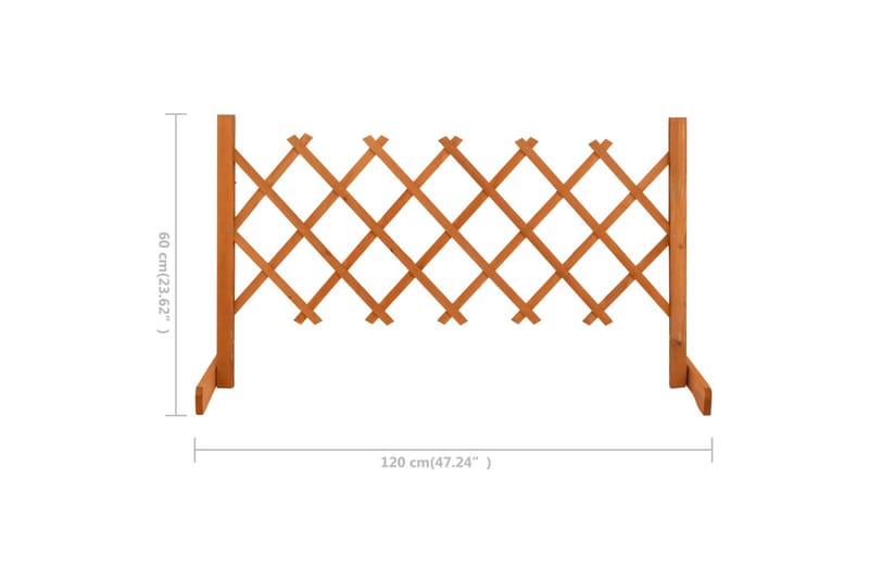 Puutarhan säleikköaita oranssi 120x60 cm täysi kuusi - Oranssi - Talo & remontointi - Näkösuojat & aitaukset - Aita - Puuaita