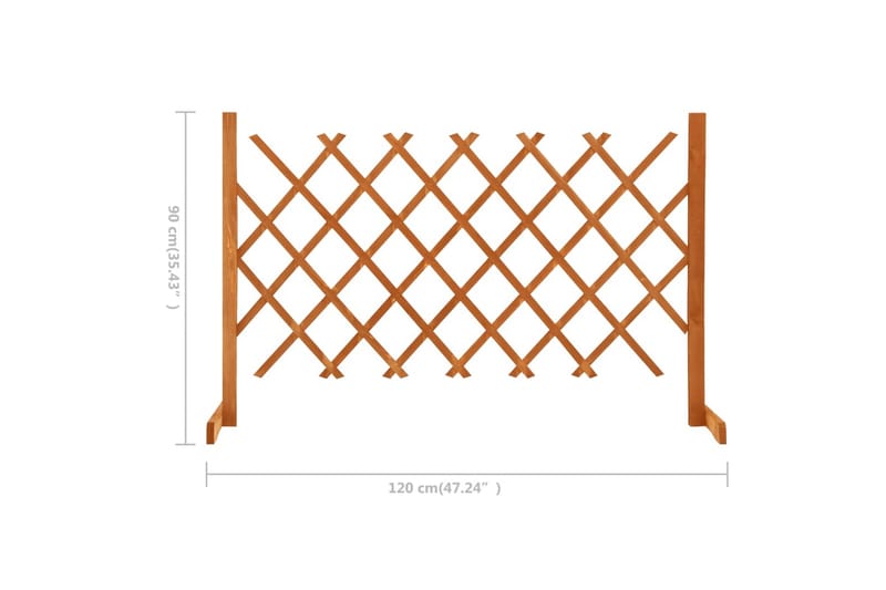 Puutarhan säleikköaita oranssi 120x90 cm täysi kuusi - Oranssi - Talo & remontointi - Näkösuojat & aitaukset - Aita - Puuaita