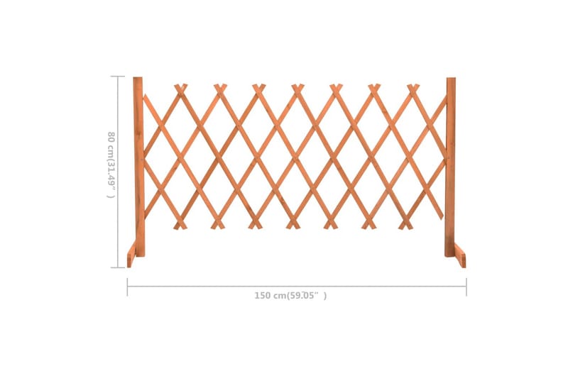 Puutarhan säleikköaita oranssi 150x80 cm täysi kuusi - Oranssi - Talo & remontointi - Näkösuojat & aitaukset - Aita - Puuaita
