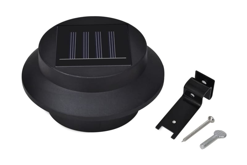 Ulkoaurinkokennovalaisin aitaan 12 kpl LED musta - Musta - Talo & remontointi - Näkösuojat & aitaukset - Aita - Puuaita