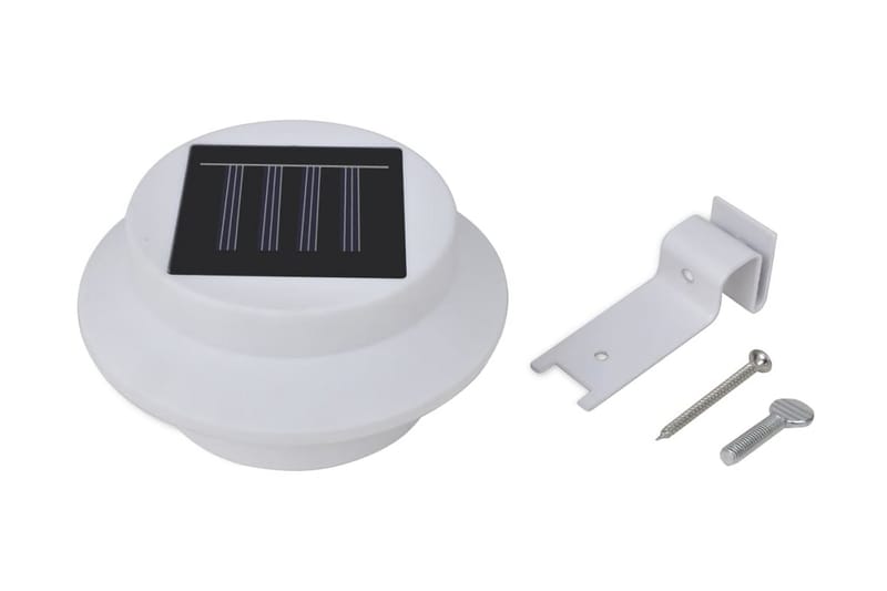 Ulkoaurinkokennovalaisin aitaan 12 kpl LED valkoinen - Valkoinen - Talo & remontointi - Näkösuojat & aitaukset - Aita - Puuaita