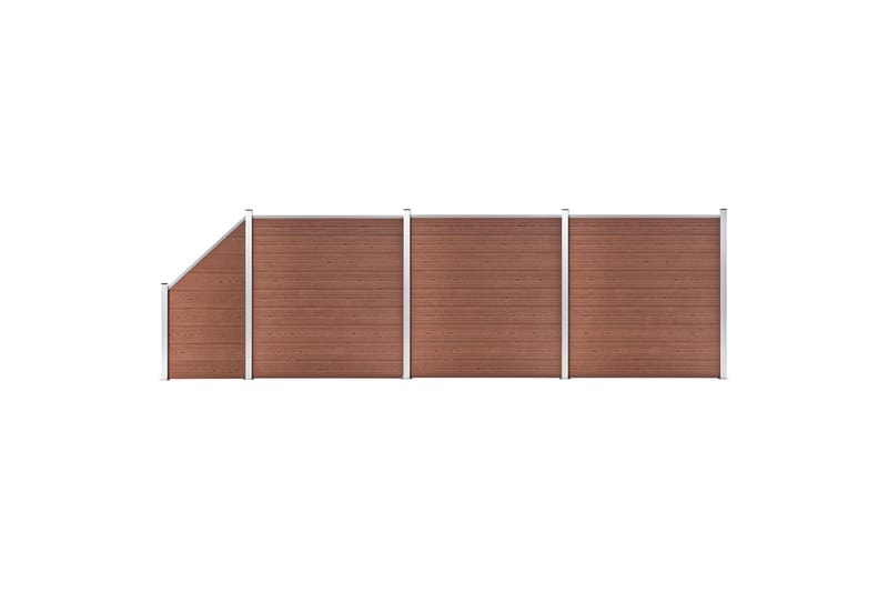 WPC aitasarja 3 neliöpaneelia + 1 vinopaneeli 619x186 cm - Talo & remontointi - Näkösuojat & aitaukset - Aita - Puuaita