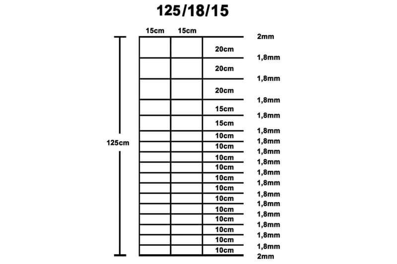 Puutarha-aita galvanoitu teräs 50x1,25 m hopea - Talo & remontointi - Näkösuojat & aitaukset - Aita - Takorauta-aita & rauta-aita