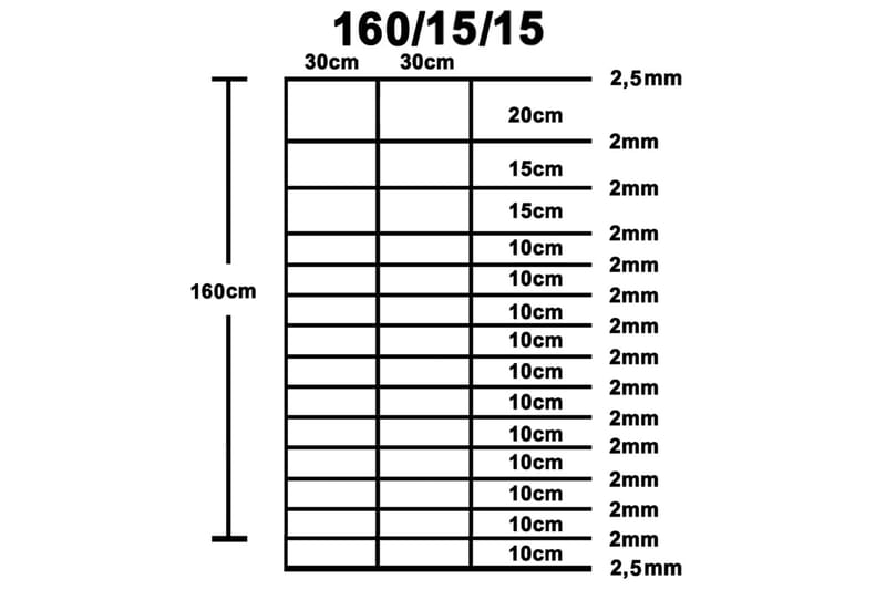 Puutarha-aita galvanoitu teräs hopea 50x1,6 m - Takorauta-aita & rauta-aita