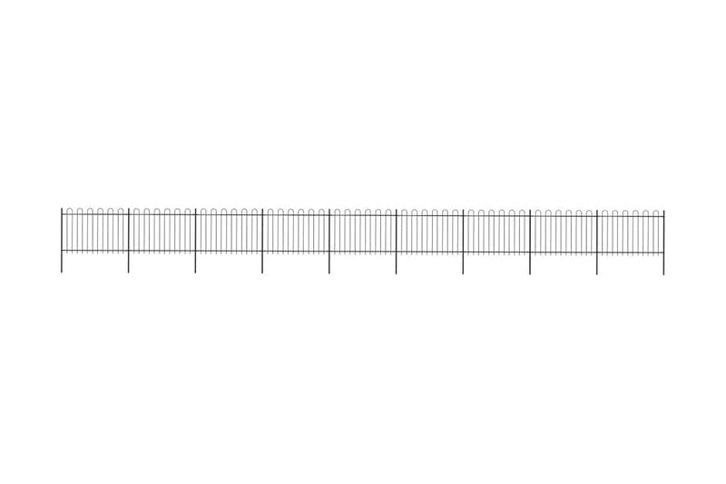 Puutarha-aita kaarikärjillä 15,3x1,2 m teräs musta - Musta - Talo & remontointi - Näkösuojat & aitaukset - Aita - Takorauta-aita & rauta-aita