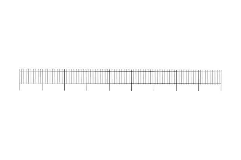 Puutarha-aita keihäänkärjillä 15,3x1,2 m teräs musta - Musta - Talo & remontointi - Näkösuojat & aitaukset - Aita - Takorauta-aita & rauta-aita