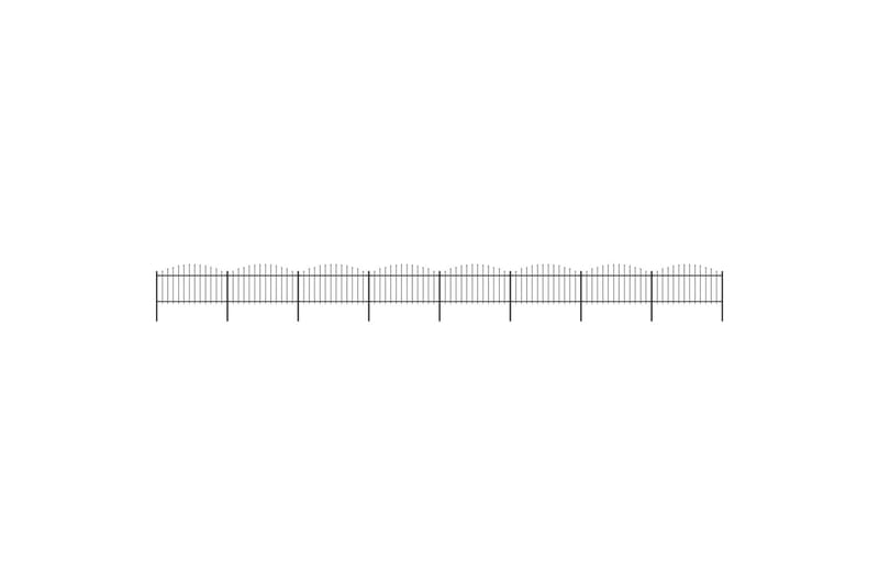 Puutarha-aita keihäskärjillä teräs (1,25-1,5)x13,6 m musta - Musta - Talo & remontointi - Näkösuojat & aitaukset - Aita - Takorauta-aita & rauta-aita
