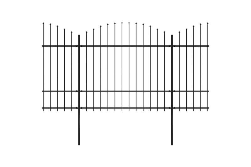Puutarha-aita keihäskärjillä teräs (1,5-1,75)x11,9 m musta - Musta - Talo & remontointi - Näkösuojat & aitaukset - Aita - Takorauta-aita & rauta-aita