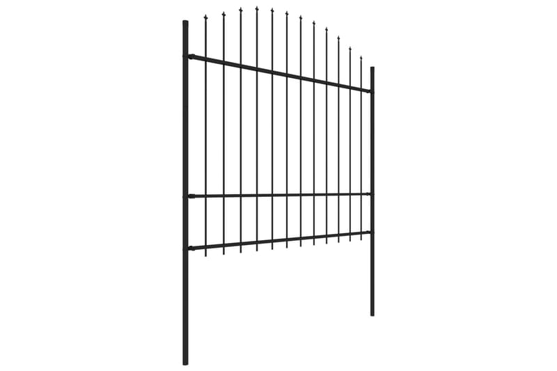 Puutarha-aita keihäskärjillä teräs (1,5-1,75)x11,9 m musta - Musta - Talo & remontointi - Näkösuojat & aitaukset - Aita - Takorauta-aita & rauta-aita