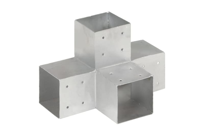 Tolppaliitin X-muoto galvanoitu metalli 101x101 mm - Talo & remontointi - Näkösuojat & aitaukset - Aita - Aitatolpat