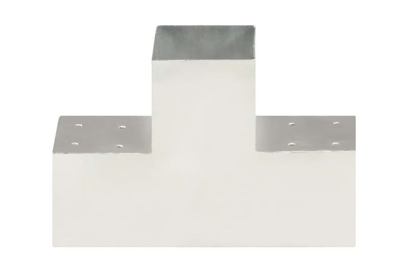 Tolppaliittimet 4 kpl T-muoto galvanoitu metalli 101x101 mm - Talo & remontointi - Näkösuojat & aitaukset - Aita - Aitatolpat