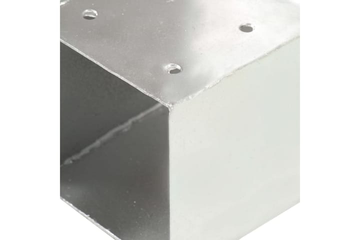 Tolppaliittimet 4 kpl T-muoto galvanoitu metalli 101x101 mm - Aitatolpat