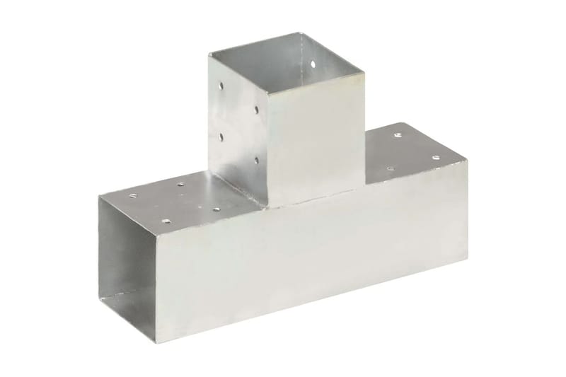 Tolppaliittimet 4 kpl T-muoto galvanoitu metalli 91x91 mm - Talo & remontointi - Näkösuojat & aitaukset - Aita - Aitatolpat