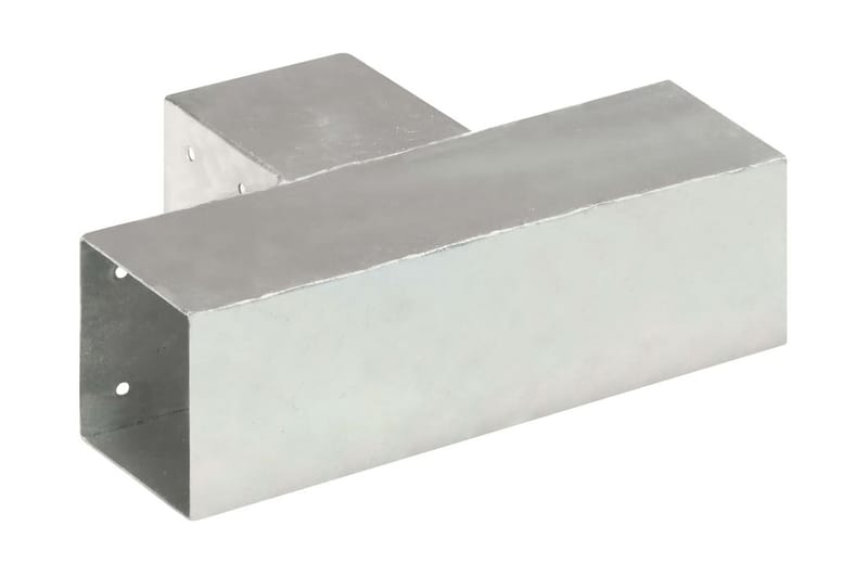 Tolppaliittimet 4 kpl T-muoto galvanoitu metalli 91x91 mm - Talo & remontointi - Näkösuojat & aitaukset - Aita - Aitatolpat