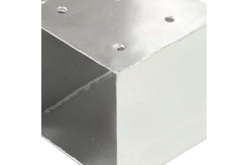 Tolppaliittimet 4 kpl T-muoto galvanoitu metalli 91x91 mm - Talo & remontointi - Näkösuojat & aitaukset - Aita - Aitatolpat