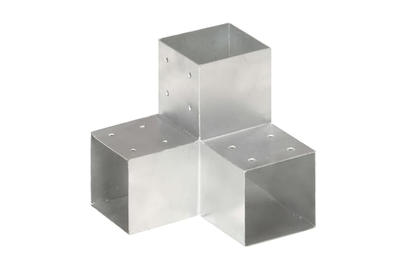 Tolppaliittimet 4 kpl Y-muoto galvanoitu metalli 101x101 mm - Talo & remontointi - Näkösuojat & aitaukset - Aita - Aitatolpat