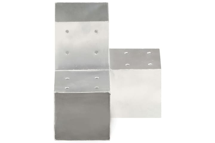 Tolppaliittimet 4 kpl Y-muoto galvanoitu metalli 101x101 mm - Aitatolpat