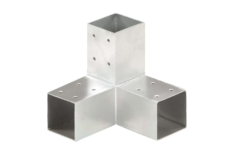 Tolppaliittimet 4 kpl Y-muoto galvanoitu metalli 71x71 mm - Talo & remontointi - Näkösuojat & aitaukset - Aita - Aitatolpat