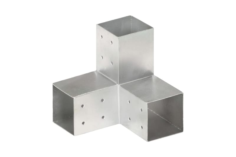 Tolppaliittimet 4 kpl Y-muoto galvanoitu metalli 81x81 mm - Talo & remontointi - Näkösuojat & aitaukset - Aita - Aitatolpat