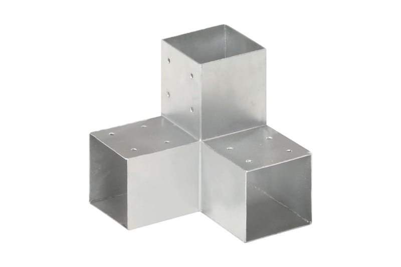 Tolppaliittimet 4 kpl Y-muoto galvanoitu metalli 91x91 mm - Talo & remontointi - Näkösuojat & aitaukset - Aita - Aitatolpat