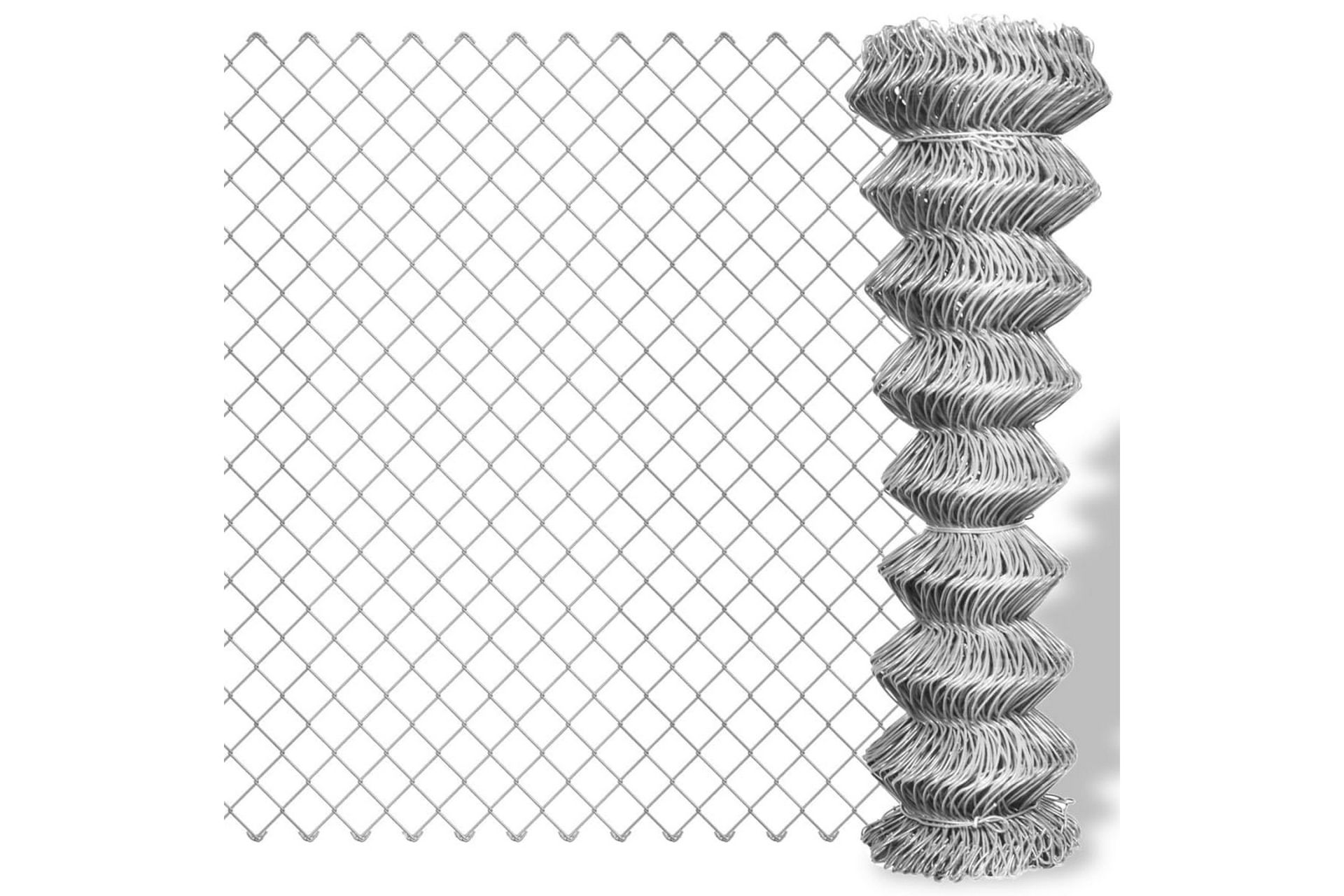 Verkkoaita galvanoitu teräs 15x1,25 m hopea - Hopea - Talo & remontointi - Näkösuojat & aitaukset - Aitaus - Aitavaijeri
