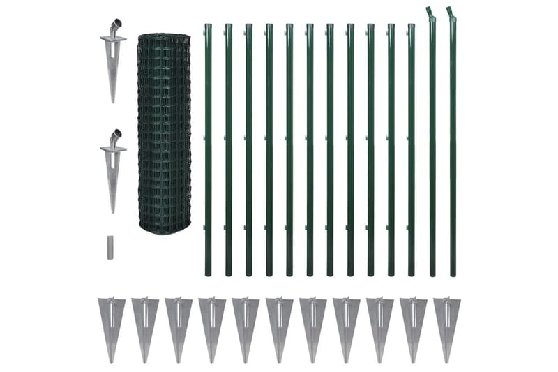 Euro-aita teräs 25x1,7 m vihreä - Vihreä - Puutarha-aitaus & paneeliaita