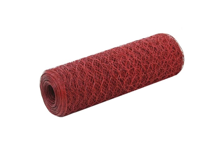 Kanaverkko teräs PVC pinnoitteella 25x0,5 m punainen - Punainen - Kanaverkko