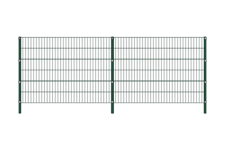 Aitapaneeli tolpilla rauta 3,4 m vihreä - Vihreä - Puutarha-aitaus & paneeliaita