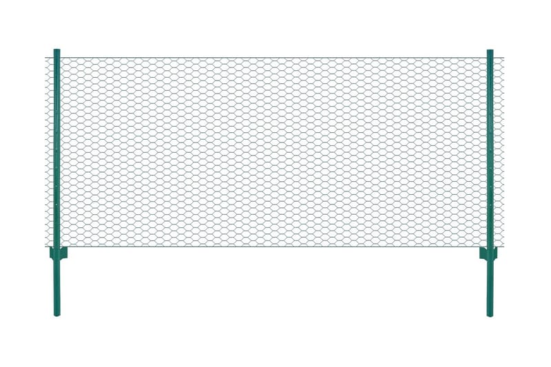 Verkkoaita tolpilla teräs 25x0,5 m vihreä - Vihreä - Talo & remontointi - Näkösuojat & aitaukset - Aitaus - Puutarha-aitaus & paneeliaita