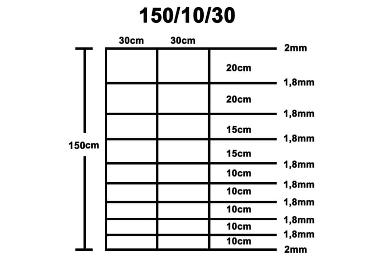 Puutarha-aita galvanoitu teräs 50x1,5 m hopea - Talo & remontointi - Näkösuojat & aitaukset - Aitaus - Verkkoaita