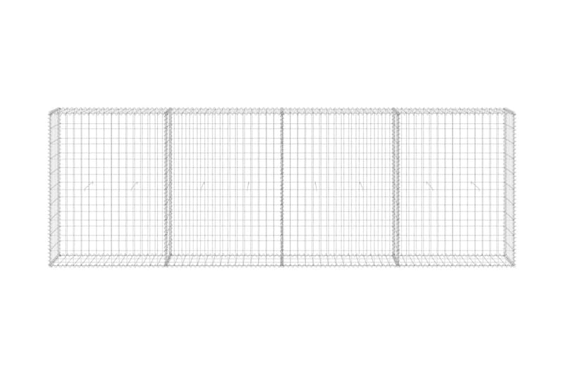 Gabion-kivikori kansilla galvanoitu teräs 300x30x100 cm - Hopea - Talo & remontointi - Näkösuojat & aitaukset - Muuri - Kivikori