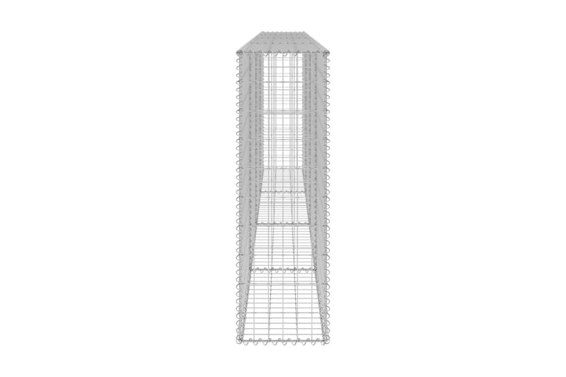 Gabion-kivikori kansilla galvanoitu teräs 300x30x100 cm - Hopea - Talo & remontointi - Näkösuojat & aitaukset - Muuri - Kivikori