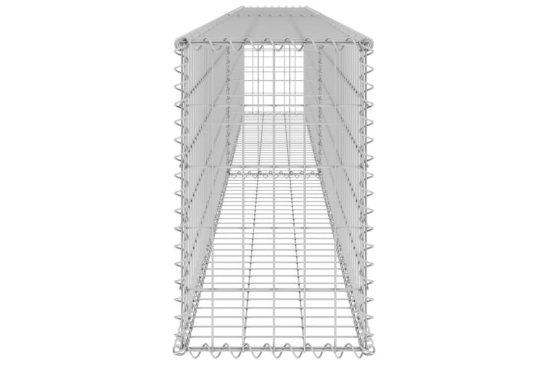 Gabion-kivikori kansilla galvanoitu teräs 300x30x50 cm - Hopea - Talo & remontointi - Näkösuojat & aitaukset - Muuri - Kivikori