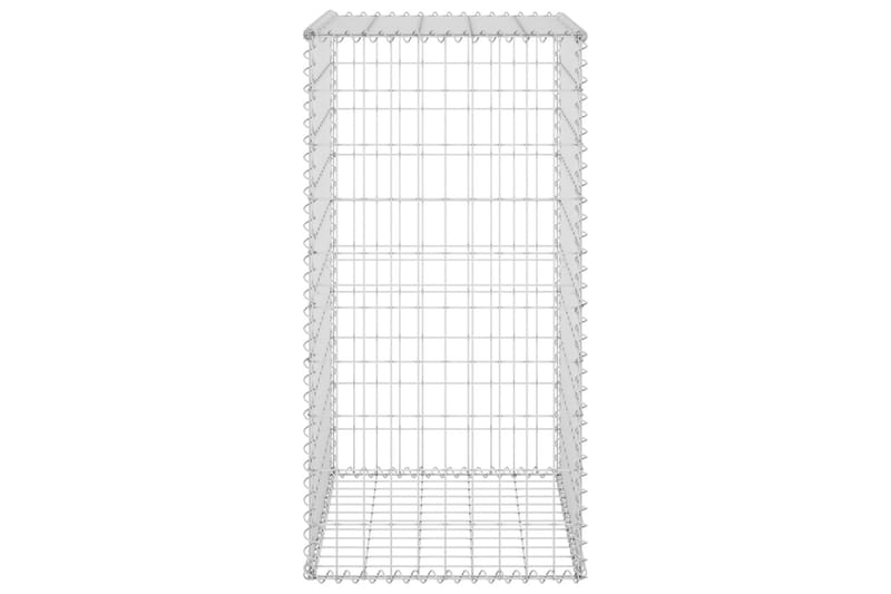 Gabion-kivikori kansilla galvanoitu teräs 60x50x100 cm - Hopea - Talo & remontointi - Näkösuojat & aitaukset - Muuri - Kivikori