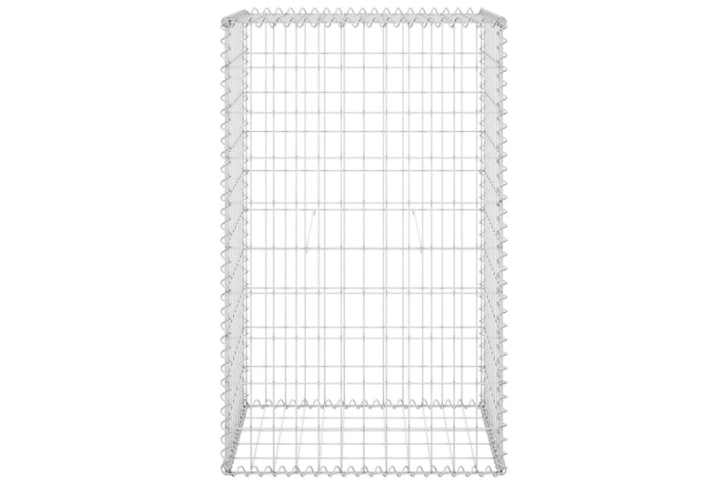 Gabion-kivikori kansilla galvanoitu teräs 60x50x100 cm - Hopea - Talo & remontointi - Näkösuojat & aitaukset - Muuri - Kivikori