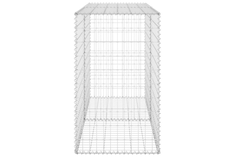 Gabion-kivikori kansilla galvanoitu teräs 150x60x100 cm - Hopea - Talo & remontointi - Näkösuojat & aitaukset - Muuri - Kivikori