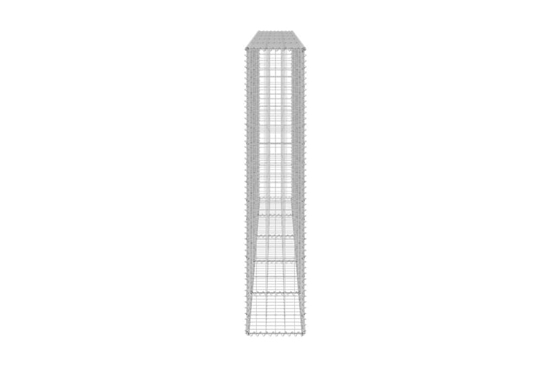 Gabion-kivikori kansilla galvanoitu teräs 300x30x150 cm - Hopea - Talo & remontointi - Näkösuojat & aitaukset - Muuri - Kivikori