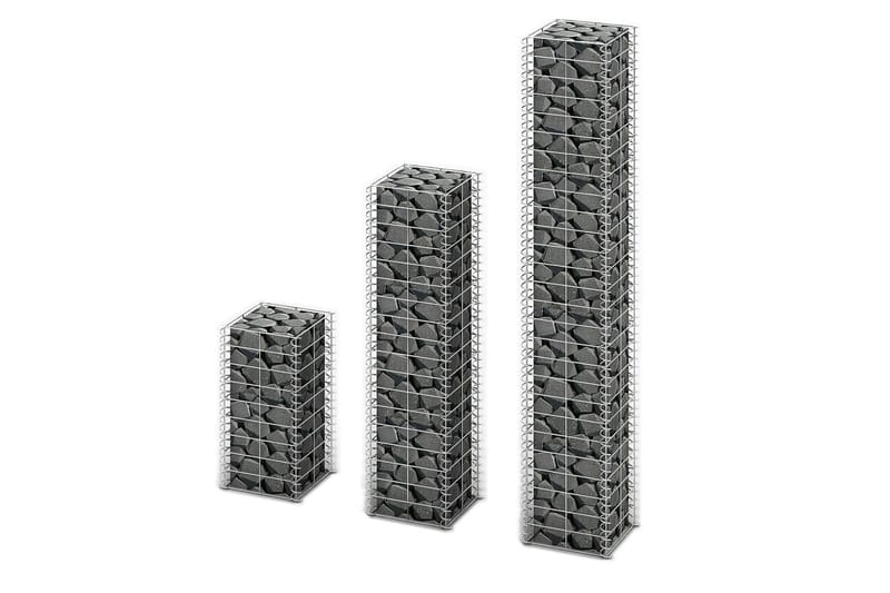 Gabion-/kivikorisarja 3 kpl galvanoitu vaijeri - Talo & remontointi - Näkösuojat & aitaukset - Muuri - Kivikori