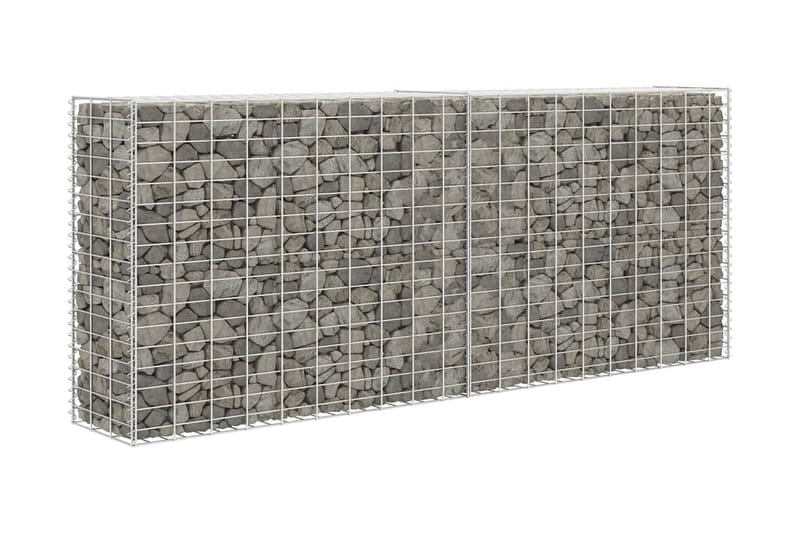 Gabion/kivikori galvanoitu teräs 85x30x200 cm - Hopea - Talo & remontointi - Näkösuojat & aitaukset - Muuri - Kivikori