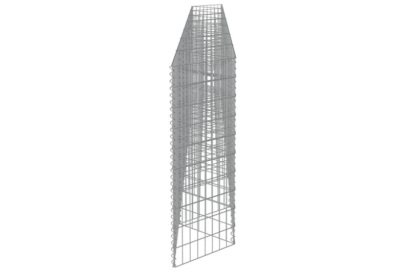 Gabionseinä galvanoitu teräs 450x30x100 cm - Hopea - Talo & remontointi - Näkösuojat & aitaukset - Muuri - Kivikori
