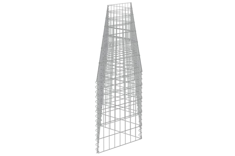 Gabionseinä galvanoitu teräs 450x30x50 cm - Hopea - Talo & remontointi - Näkösuojat & aitaukset - Muuri - Kivikori