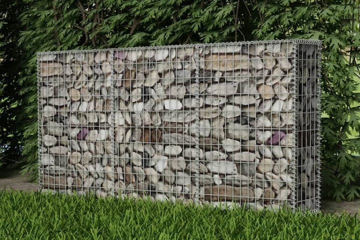 Kivikori galvanoitu teräs 200x30x100 cm - Hopea - Kivikori