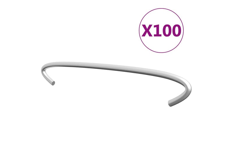 Kivikorien koukut 100 kpl galvanoitu teräs 15 cm - Talo & remontointi - Näkösuojat & aitaukset - Muuri - Kivikori