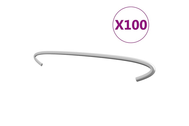Kivikorien koukut 100 kpl galvanoitu teräs 30 cm - Talo & remontointi - Näkösuojat & aitaukset - Muuri - Kivikori
