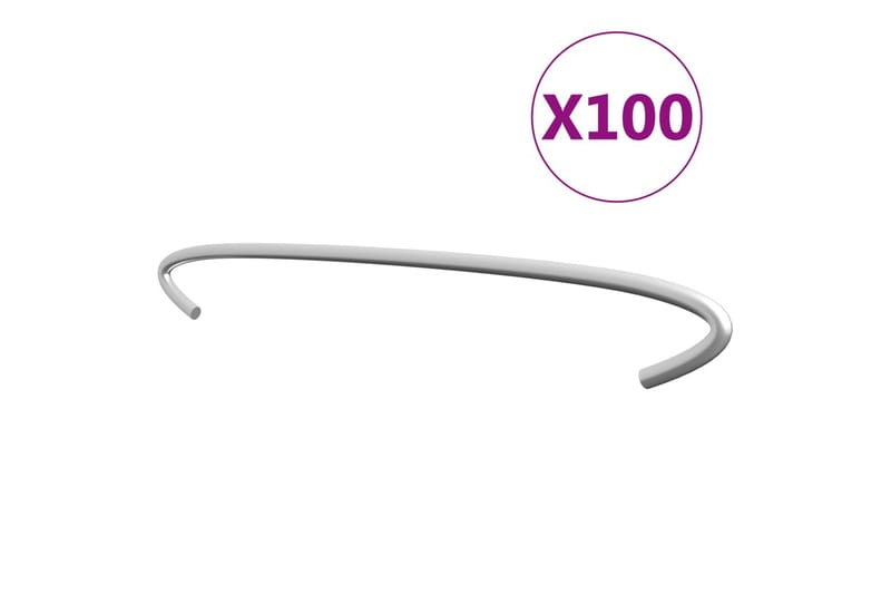 Kivikorien koukut 100 kpl galvanoitu teräs 40 cm - Talo & remontointi - Näkösuojat & aitaukset - Muuri - Kivikori