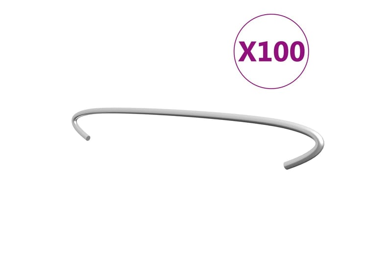 Kivikorien koukut 100 kpl galvanoitu teräs 50 cm - Talo & remontointi - Näkösuojat & aitaukset - Muuri - Kivikori